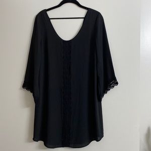 ASTR black mini dress with lace details